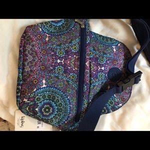 NWT Kipling fanny pack RARE PRINT happy purple